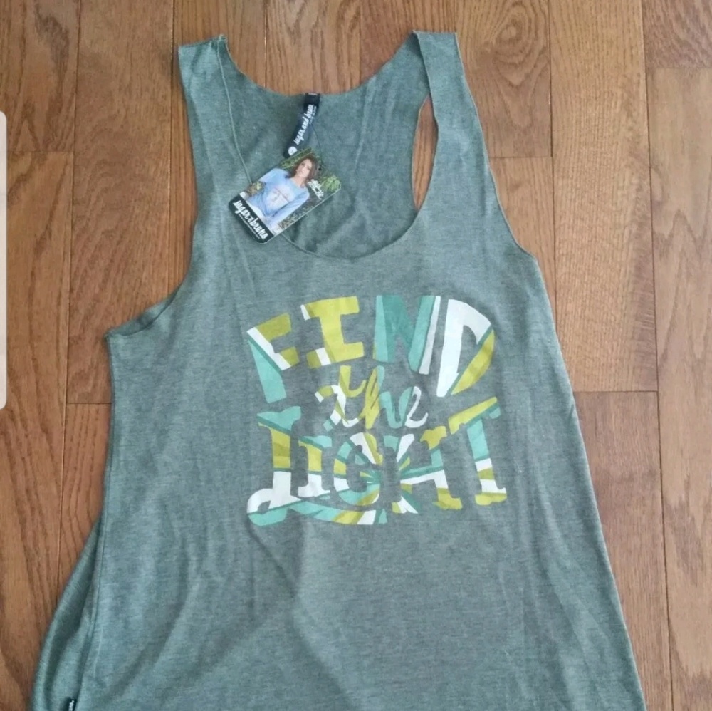 Sugar And Bruno Dance Fitness Gray Tank Top Sz L